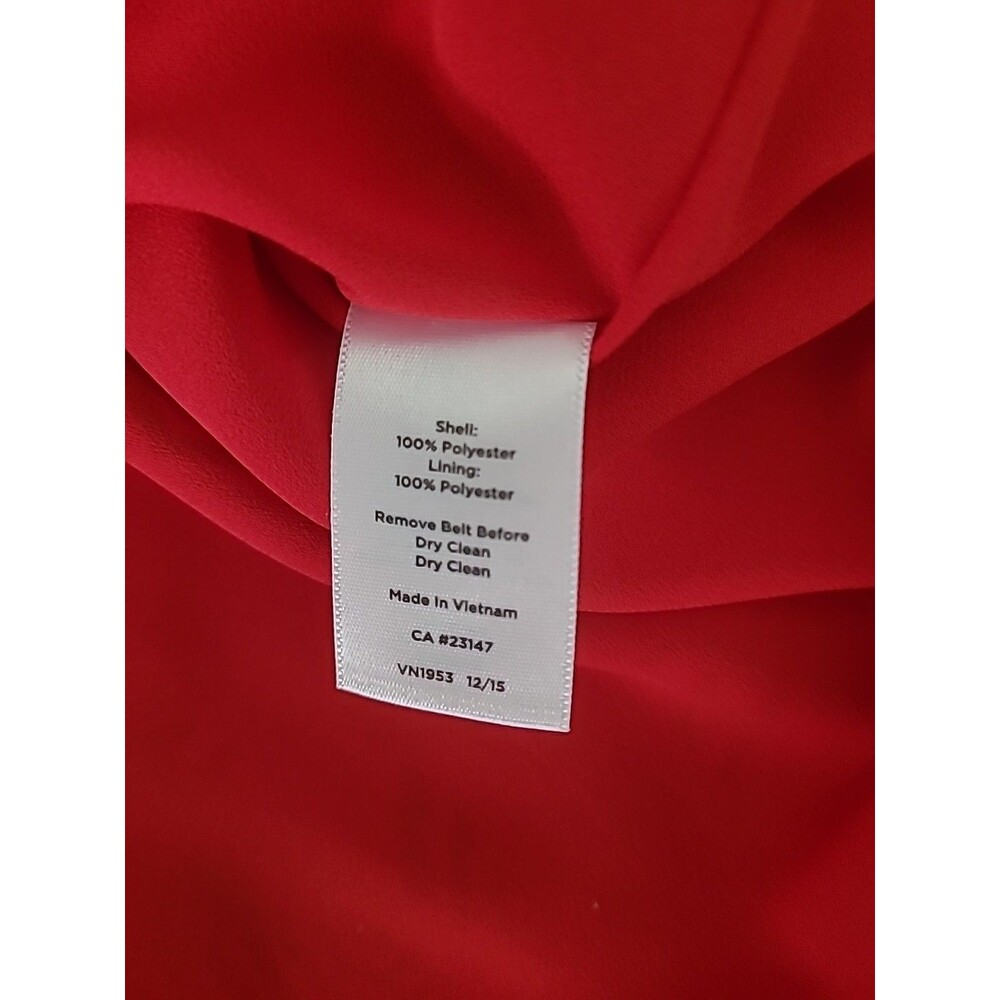 Talbots Red Beach Umbrella Print Dress Lined Size 12P  Women Preppy Neck No Belt - Picture 4 of 5